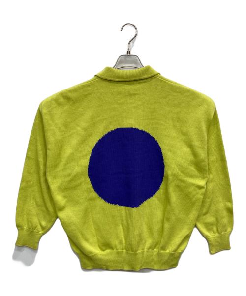 V2 BY VERSACE（ヴェルサーチ V2）V2 BY VERSACE (ヴェルサーチ V2) ニットポロシャツ イエロー サイズ:表示なしの古着・服飾アイテム