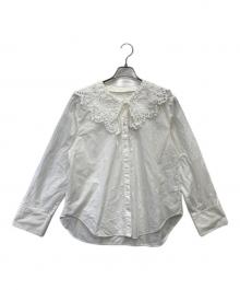 JILL STUART（ジルスチュアート）の古着「レースカラーシャツ」｜ホワイト