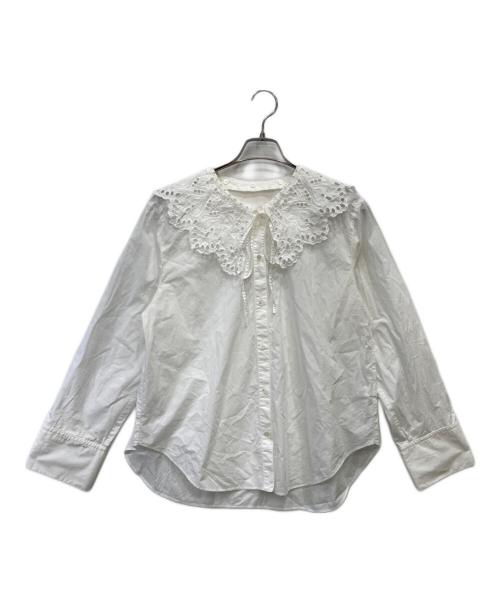 JILL STUART（ジルスチュアート）JILL STUART (ジルスチュアート) レースカラーシャツ ホワイト サイズ:Ｓの古着・服飾アイテム