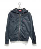 DIESELディーゼル）の古着「S-CINN-HOOD-ZIP-IND/ジップパーカー」｜ブラック