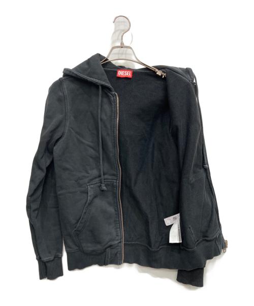 DIESEL（ディーゼル）DIESEL (ディーゼル) S-CINN-HOOD-ZIP-IND/ジップパーカー ブラック サイズ:XXSの古着・服飾アイテム