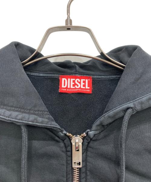 DIESEL（ディーゼル）DIESEL (ディーゼル) S-CINN-HOOD-ZIP-IND/ジップパーカー ブラック サイズ:XXSの古着・服飾アイテム