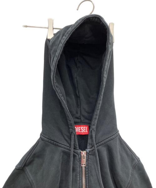 DIESEL（ディーゼル）DIESEL (ディーゼル) S-CINN-HOOD-ZIP-IND/ジップパーカー ブラック サイズ:XXSの古着・服飾アイテム
