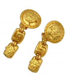 GIANNI VERSACE（ジャンニ・ヴェルサーチ）の古着「メデューサイヤリング」｜ゴールド