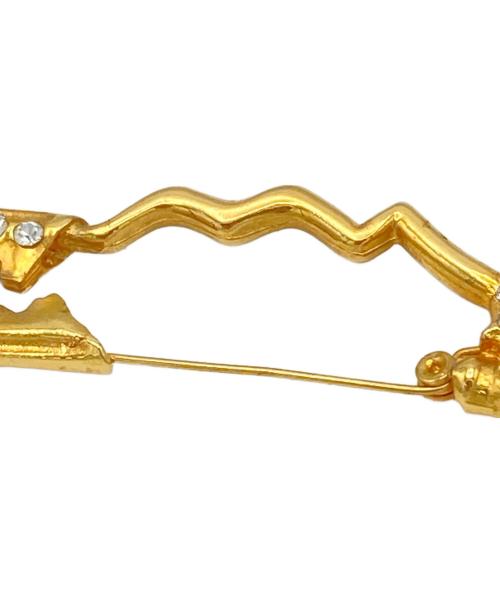 GIANNI VERSACE（ジャンニ・ヴェルサーチ）GIANNI VERSACE (ジャンニ・ヴェルサーチ) ブローチピン ゴールドの古着・服飾アイテム