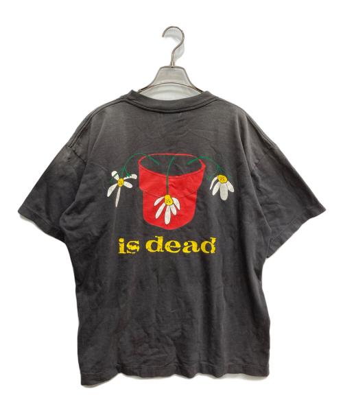 SAINT MICHAEL（セントマイケル）SAINT MICHAEL (セントマイケル) DE LA SOUL (デラソウル) ダメージ加工プリントＴシャツ ブラック サイズ:Ⅼの古着・服飾アイテム