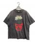 SAINT MICHAEL（セントマイケル）の古着「ダメージ加工プリントＴシャツ」｜ブラック