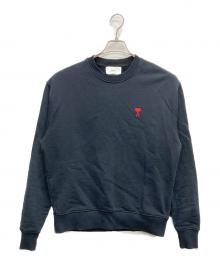 AMI PARIS（アミ パリス）の古着「コットンジャージー スウェットシャツ」｜ブラック