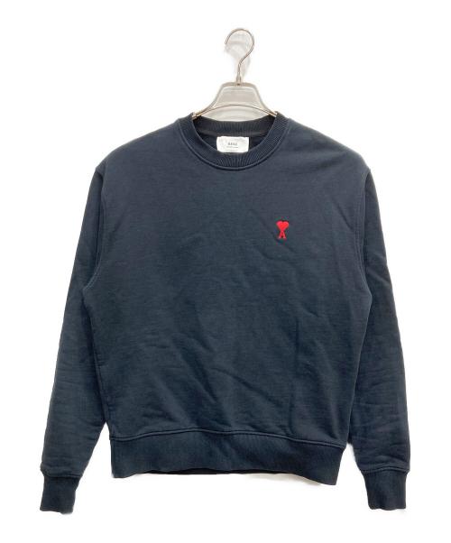 AMI PARIS（アミ パリス）AMI PARIS (アミ パリス) コットンジャージー スウェットシャツ ブラック サイズ:Sの古着・服飾アイテム