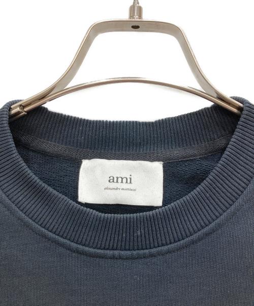 AMI PARIS（アミ パリス）AMI PARIS (アミ パリス) コットンジャージー スウェットシャツ ブラック サイズ:Sの古着・服飾アイテム
