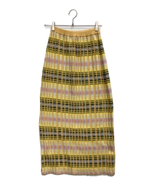 AURALEE（オーラリー）AURALEE (オーラリー) ボーダーリブスカート イエロー サイズ:Mの古着・服飾アイテム
