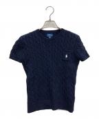 POLO RALPH LAURENポロ・ラルフローレン）の古着「ケーブルニット」｜ネイビー