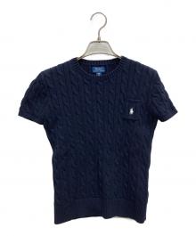 POLO RALPH LAUREN（ポロ・ラルフローレン）の古着「ケーブルニット」｜ネイビー