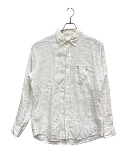 LACOSTE（ラコステ）LACOSTE (ラコステ) リネンシャツ ホワイト サイズ:40の古着・服飾アイテム
