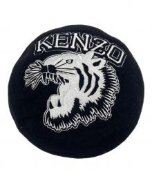 KENZO（ケンゾー）の古着「タイガー刺繍ベレー帽」｜ブラック