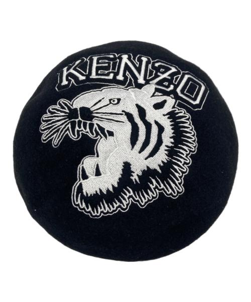 KENZO（ケンゾー）KENZO (ケンゾー) タイガー刺繍ベレー帽 ブラック サイズ:表記なしの古着・服飾アイテム