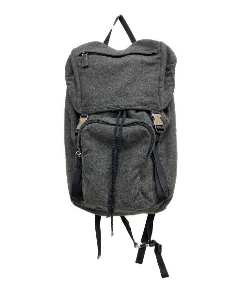 PRADA（プラダ）PRADA (プラダ) ウールリュック グレーの古着・服飾アイテム