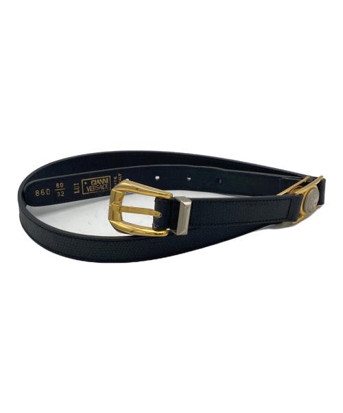 GIANNI VERSACE（ジャンニ・ヴェルサーチ）GIANNI VERSACE (ジャンニ・ヴェルサーチ) メデューサレザーベルト ブラックの古着・服飾アイテム
