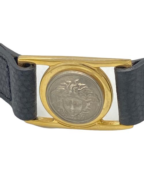GIANNI VERSACE（ジャンニ・ヴェルサーチ）GIANNI VERSACE (ジャンニ・ヴェルサーチ) メデューサレザーベルト ブラックの古着・服飾アイテム