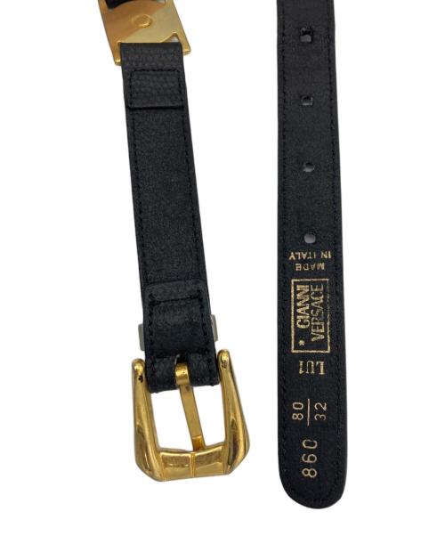 GIANNI VERSACE（ジャンニ・ヴェルサーチ）GIANNI VERSACE (ジャンニ・ヴェルサーチ) メデューサレザーベルト ブラックの古着・服飾アイテム