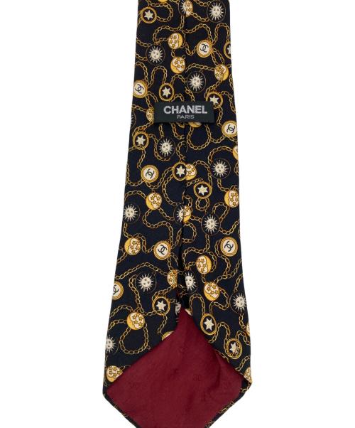 CHANEL（シャネル）CHANEL (シャネル) 総柄ネクタイ ブラック サイズ:表示なしの古着・服飾アイテム