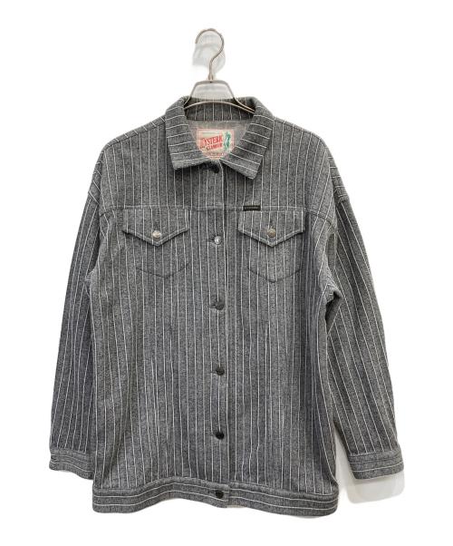 Hysteric Glamour（ヒステリックグラマー）Hysteric Glamour (ヒステリックグラマー) ストライプジャケット グレー サイズ:FREEの古着・服飾アイテム