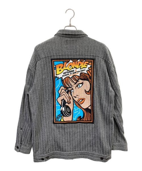 Hysteric Glamour（ヒステリックグラマー）Hysteric Glamour (ヒステリックグラマー) ストライプジャケット グレー サイズ:FREEの古着・服飾アイテム