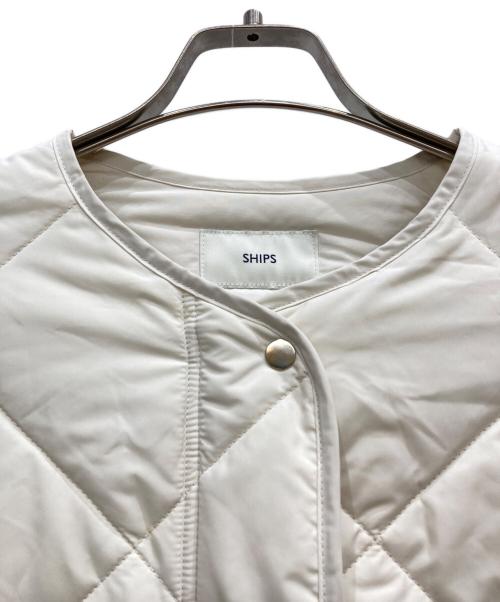 SHIPS（シップス）SHIPS (シップス) キルティング サイドジップ ブルゾン アイボリー サイズ:SIZE38の古着・服飾アイテム