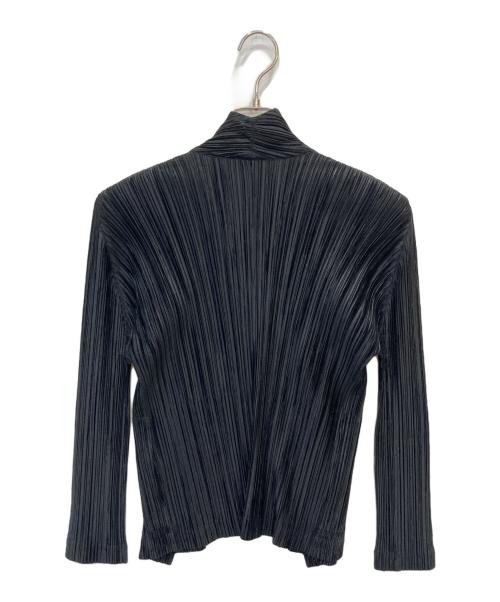PLEATS PLEASE（プリーツプリーズ）PLEATS PLEASE (プリーツプリーズ) プリーツカーディガン ブラック サイズ:4の古着・服飾アイテム