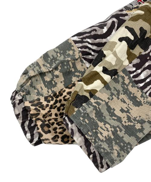 EXAMPLE（エグザンプル）EXAMPLE (エグザンプル) 総柄パッチワークブルゾン ベージュ サイズ:Mの古着・服飾アイテム