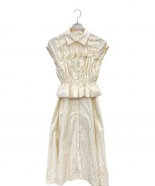 Snidel（スナイデル）の古着「ビスチェコンビシャツワンピース」｜イエロー