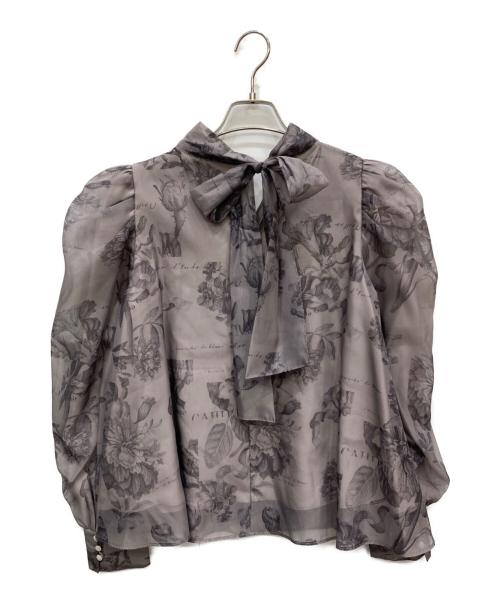 Snidel（スナイデル）Snidel (スナイデル) オーガンシースルーブラウス グレー サイズ:FREEの古着・服飾アイテム