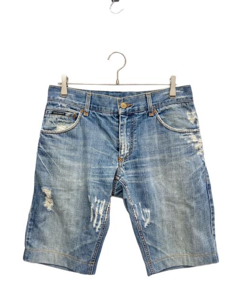 DOLCE & GABBANA（ドルチェ＆ガッバーナ）DOLCE & GABBANA (ドルチェ＆ガッバーナ) デニムハーフパンツ インディゴ サイズ:50の古着・服飾アイテム