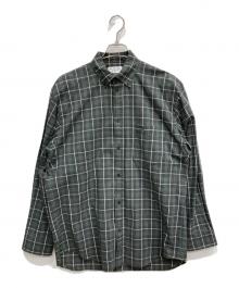 BALENCIAGA（バレンシアガ）の古着「ボタンダウンチェックシャツ」｜グリーン