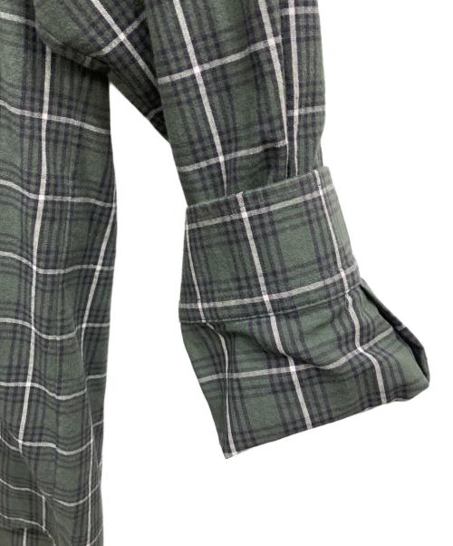 BALENCIAGA（バレンシアガ）BALENCIAGA (バレンシアガ) ボタンダウンチェックシャツ グリーン サイズ:34の古着・服飾アイテム