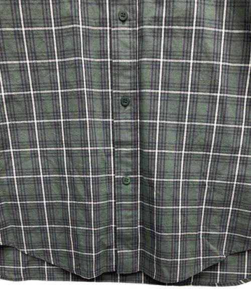 BALENCIAGA（バレンシアガ）BALENCIAGA (バレンシアガ) ボタンダウンチェックシャツ グリーン サイズ:34の古着・服飾アイテム