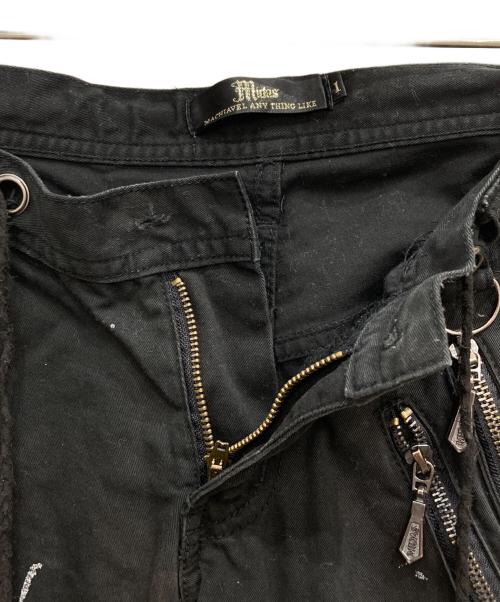MIDAS（ミダス）MIDAS (ミダス) スタッズパンツ ブラック サイズ:1の古着・服飾アイテム