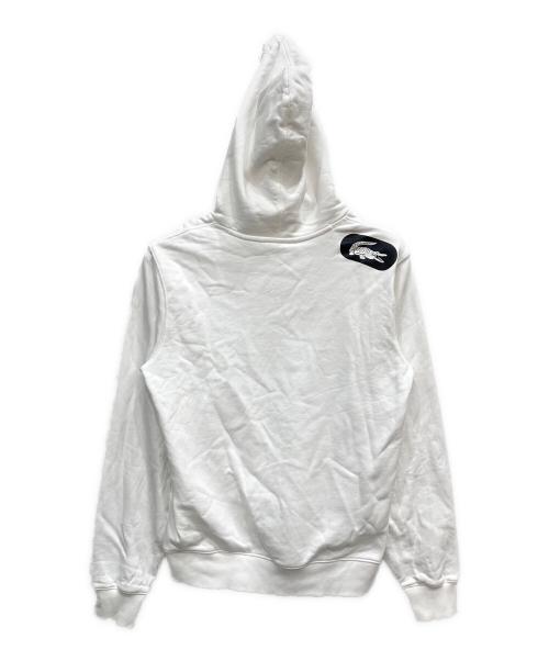 LACOSTE（ラコステ）LACOSTE (ラコステ) ロゴプリントパーカー ホワイト サイズ:SIZE 3の古着・服飾アイテム