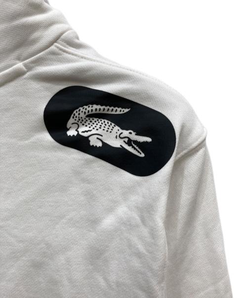 LACOSTE（ラコステ）LACOSTE (ラコステ) ロゴプリントパーカー ホワイト サイズ:SIZE 3の古着・服飾アイテム