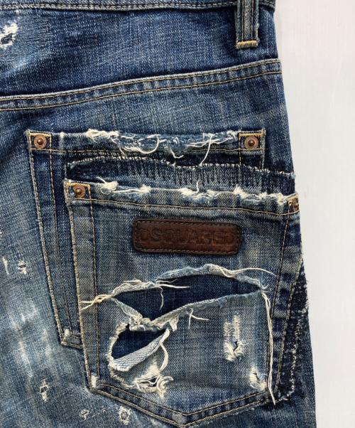 DSQUARED2（ディースクエアード）DSQUARED2 (ディースクエアード) ダメージデニムパンツ インディゴ サイズ:50の古着・服飾アイテム