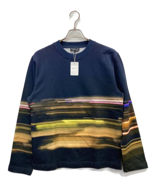 agnes b homme（アニエスベーオム）agnes b homme (アニエスベーオム) SWEAT AGNEAU ネイビー サイズ:2 未使用品の古着・服飾アイテム