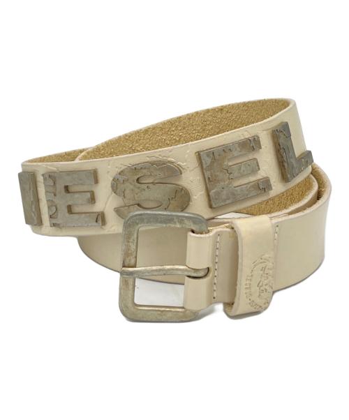 DIESEL（ディーゼル）DIESEL (ディーゼル) レザーベルト アイボリーの古着・服飾アイテム