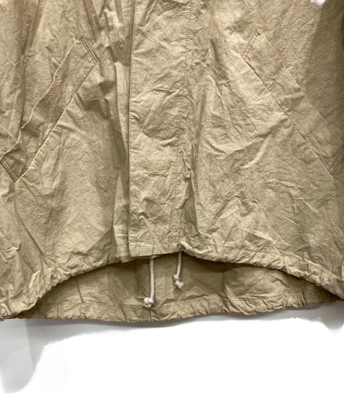 LAITERIE（レイトリー）LAITERIE (レイトリー) 綿麻タイプライター フード コート ベージュ サイズ:38の古着・服飾アイテム