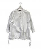 mizuiro-indミズイロインド）の古着「プルオーバーシャツワンピース」｜ライトグレー