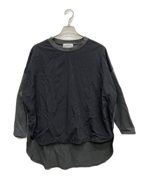 BEARDSLEY（ビアズリー）BEARDSLEY (ビアズリー) コットンナイロン切替カットソー グレー サイズ:FREEの古着・服飾アイテム