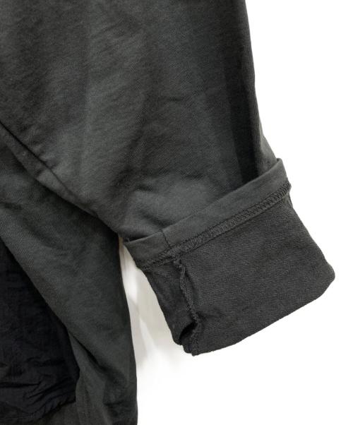 BEARDSLEY（ビアズリー）BEARDSLEY (ビアズリー) コットンナイロン切替カットソー グレー サイズ:FREEの古着・服飾アイテム