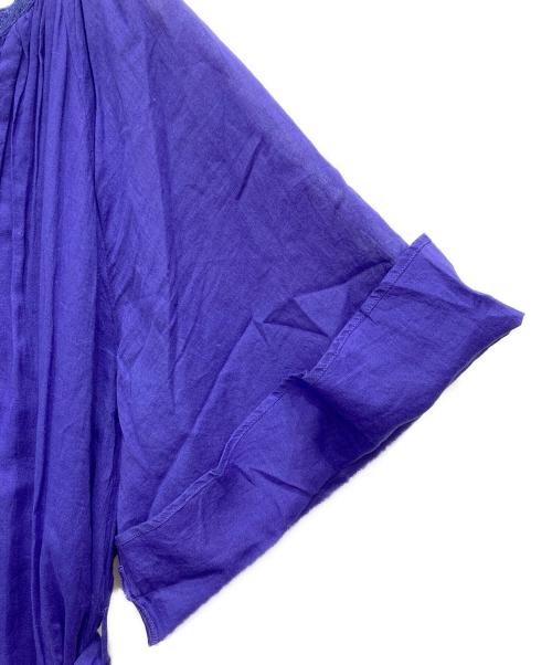 ne quittez pas（ヌキテパ）ne quittez pas (ヌキテパ) コットンボイルティアードワンピース パープル サイズ:Mの古着・服飾アイテム