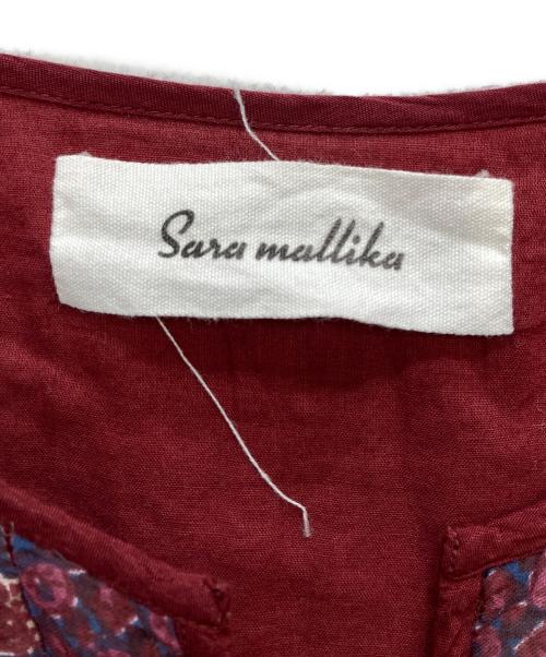 sara mallika（サラマリカ）sara mallika (サラマリカ) 切替ワンピース レッド サイズ:FREEの古着・服飾アイテム