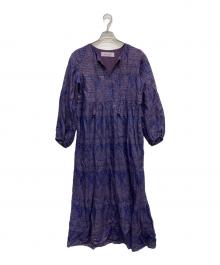 sara mallika（サラマリカ）の古着「総柄ワンピース」｜パープル