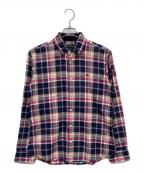 BURBERRY BLACK LABELバーバリーブラックレーベル）の古着「チェックシャツ」｜パープル
